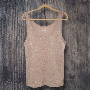 Old Navy Women's XL Grey Sparkly Sequins Tank Top